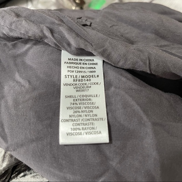 SPLENDID Dark Grey Velvet Cami Slip Cocktail Night Out Midi Dress Size Small - Picture 14 of 14